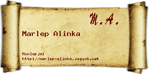 Marlep Alinka névjegykártya